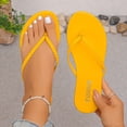 thumbnail image 1 of Womens Flip Flops Comfortable Arch Support Comfortable Yoga Mat on Summer Beach Walking Thong Cushion Sandals(Yellow,7), 1 of 6