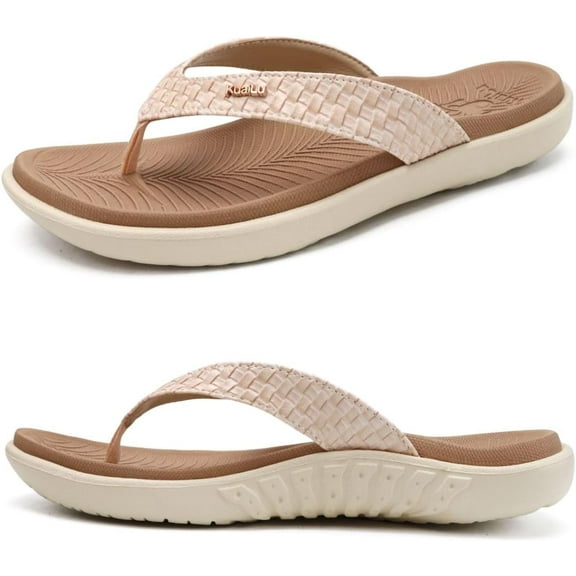 Womens Flip Flops Ladies Yoga Mat Comfortable Walking Thong Sandals With Plantar Fasciitis Arch Support Slip On Indoor Outdoor For Summer