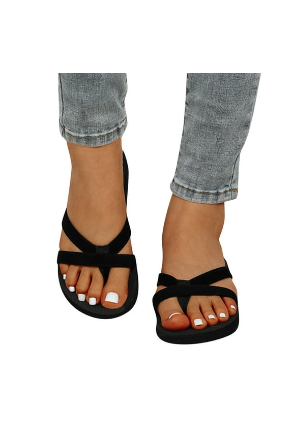 Womens Flip Flops Lightweight Memory Foam Slippers for Indoor Outdoor Beach Casual Flats Slip on Sandals