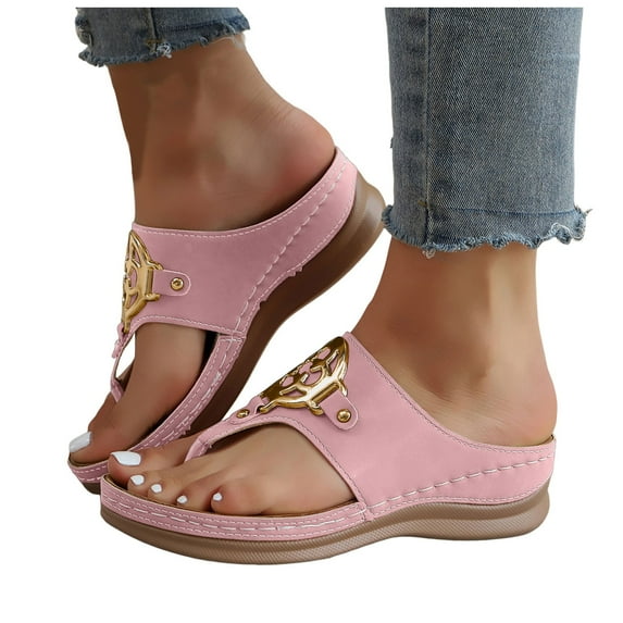 Womens Flip Flops Orthopedic Sandals Summer Comfortable Walking Thongs Beach Arch Support Slip on Slippers