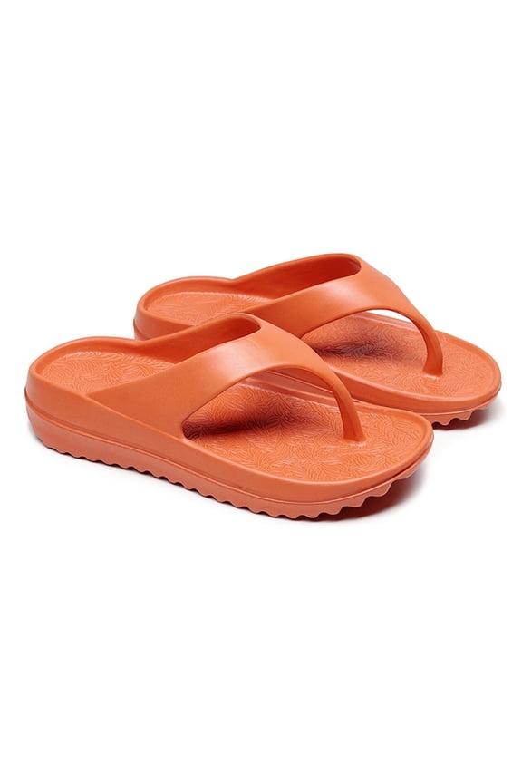 Womens Flip Flops Textured Leaf Eva Foam Flip Flops Open Toe Thick Platformed Flip Flops Summer Beach Vacation Travel Poolside Spa Footwear
