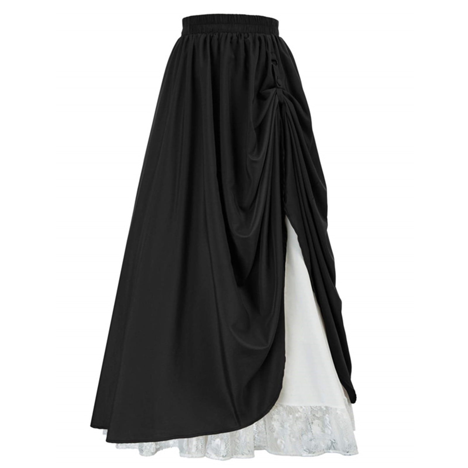 A-Line/Princess Floor-Length Retro Vintage Medieval Renaissance Skirt
