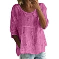 thumbnail image 1 of Womens Floral Babydoll Tops，Beach Vacation Blouses Puff Sleeve Peplum Tops Business Casual Outfits Casual Summer Shirts Boho Floral Tops Peplum Tops For Women Embroidered Tops 5XL, 1 of 4