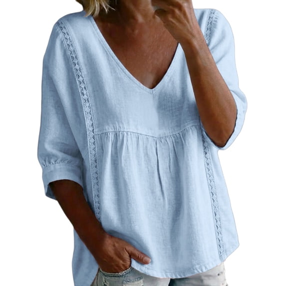 Womens Floral Babydoll Tops,Casual Summer Shirts Beach Vacation Blouses Crewneck Short Sleeve Shirts Business Casual Outfits Boho Floral Tops Loose Fit Tunic Top Womens Summer Tops S