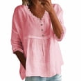 thumbnail image 1 of Womens Floral Babydoll Tops，Embroidered Tops Floral Blouses For Women Elegant Loose Fit Top Plus Size Bohemian Clothes Gauze Shirts For Women Beach Vacation Blouses Puff Sleeve Peplum Tops XL, 1 of 5