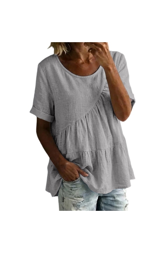Womens Floral Babydoll Tops,Office Work Tops Casual Summer Shirts Embroidered Tops Women'S Print T Shirt Lace 3/4 Sleeve Flowy Tunic Boho Floral Tops Womens Summer Tops Loose Fit Tunic Top L