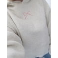 thumbnail image 1 of Womens Floral Bowknot Pattern Graphics Oversized Hoodie Pullover Top Long Sleeve Loose Fit Sweatshirts with Pocket, 1 of 9