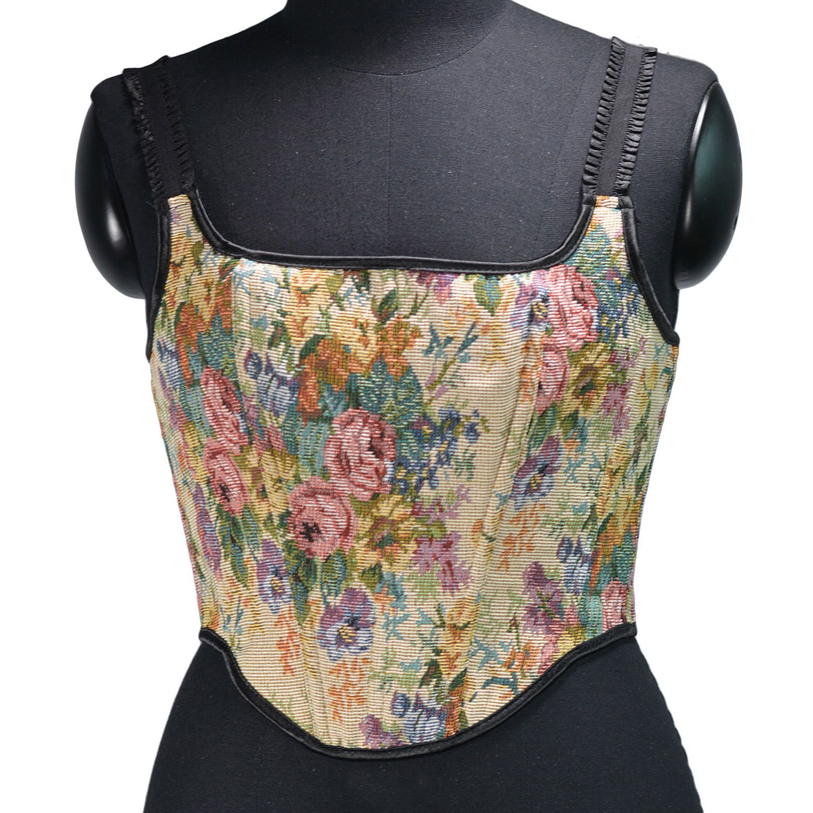 Womens Floral Bustier Tops Victorian Medieval Vintage Corset Y2K
