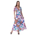 thumbnail image 1 of Womens Floral Elbow Sleeve Maxi Dress, 1 of 5
