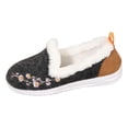thumbnail image 1 of Womens Floral Embroidered Slippers With Cozy Plush Lined and Indoor/Outdoor Rubber Sole Slipper Winter Snow Boots Flat Shoes, 1 of 9