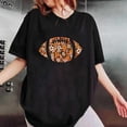 thumbnail image 1 of Womens Floral Football Graphic Tee Vintage T Shirt Tops Comfortable Round-neck long-sleeved Black S-5XL, 1 of 5