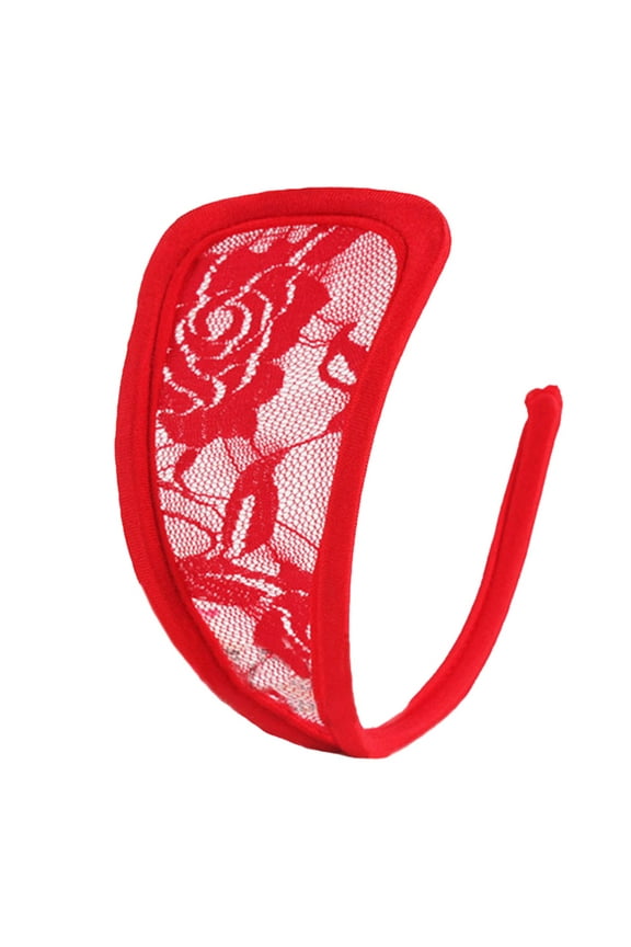 Womens Floral Lace C String Underwear Invisible Sexy Lingerie Solid Hollow Thong