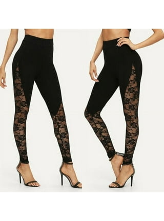 Lace Black Pants Plus Size