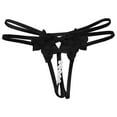thumbnail image 1 of Womens Floral Lace Thong Panties Low Waist No Show Bow T Back Adjustable Ladies Underwear, 1 of 2