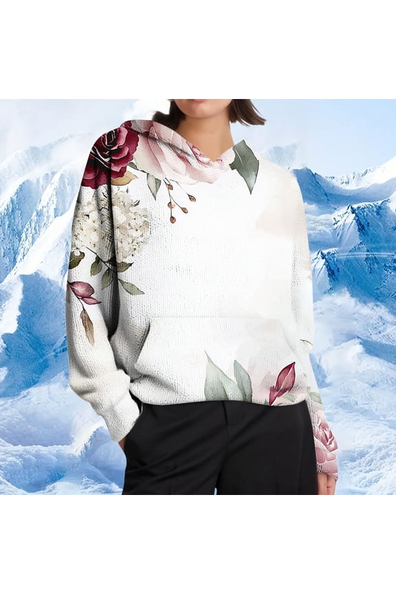 Womens Floral Oversized Acid Wash Hoodie Sweatshirt Hoodies Vintage Washed Sweatshirt 2026 White XL