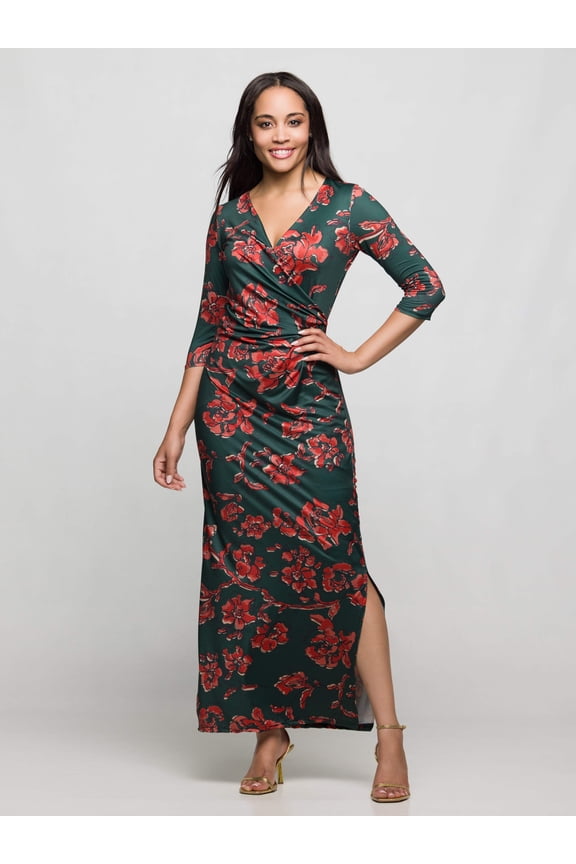 Womens Floral Print Maxi Dress