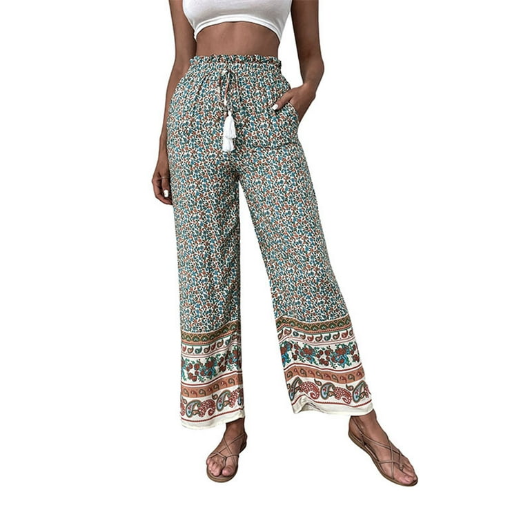 Trousers 2022 Women Floral Printed Boho