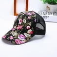 thumbnail image 1 of Womens Floral Print Trucker Hat - Breathable Mesh Back Adjustable Snapback Baseball Cap,Summer Floral Pattern Low Profile Sun Hat For Outdoor Sports Fishing,Hawaiian Cotton Floral Front Dad Golf Hat, 1 of 6