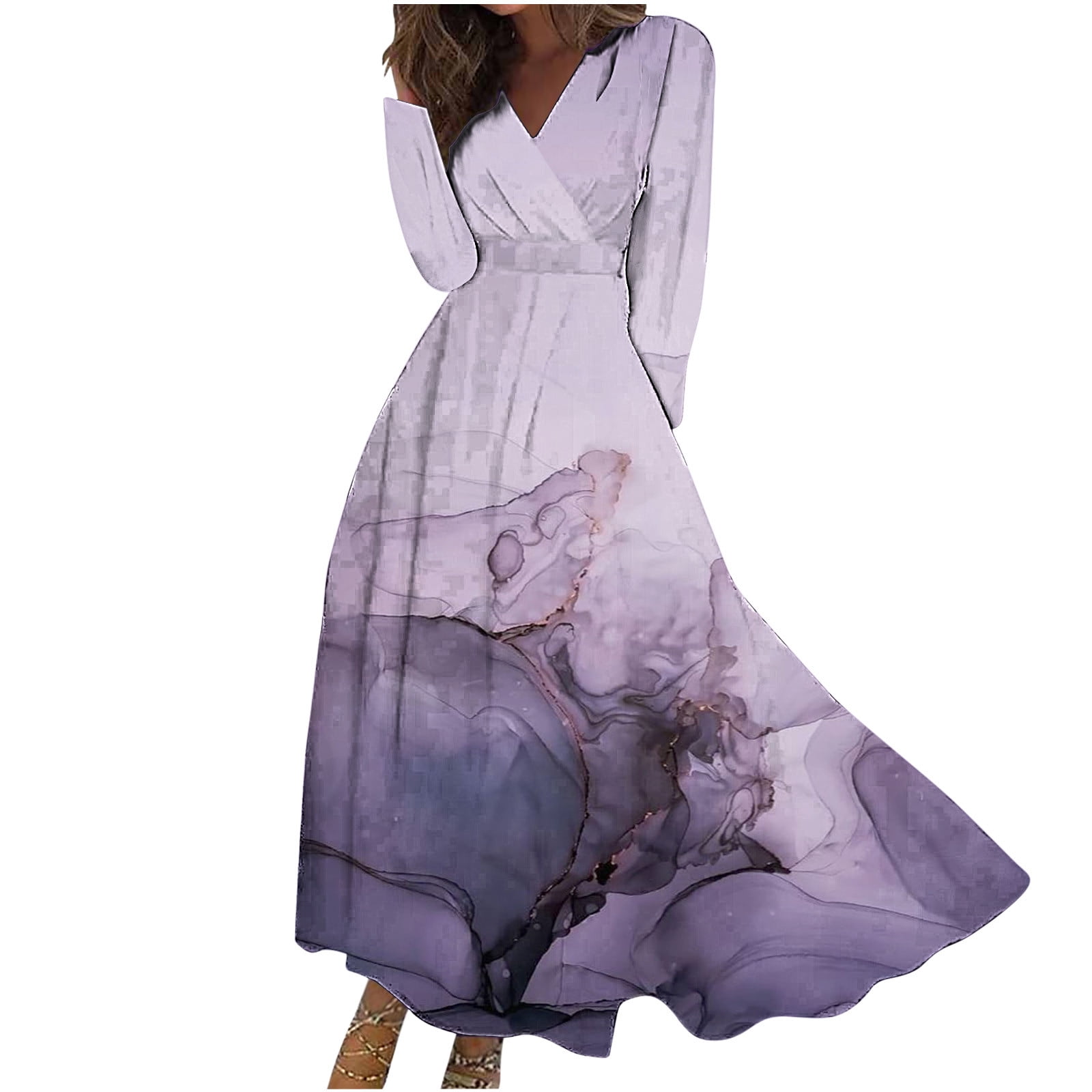 กระโปรงยาวทรงแม็กซี่ลายดอกไม้สำหรับผู้หญิง – กระโปรงยาวผ้าชีฟองเอวสูง เหมาะสำหรับฤดูร้อนและชายหาด