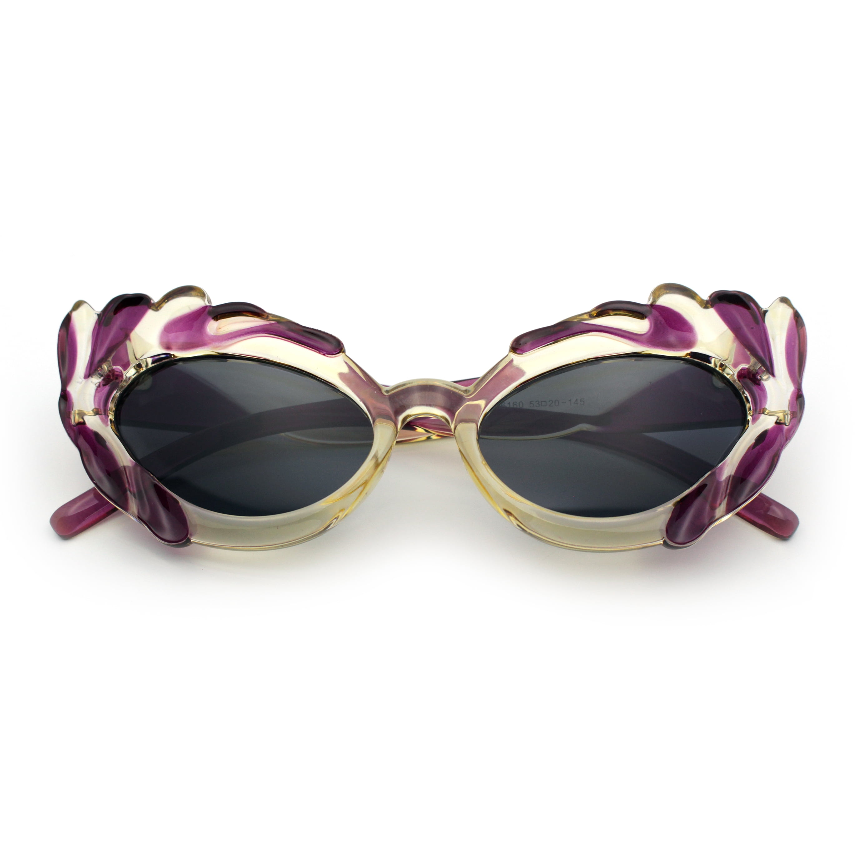 Women\'s Fashion Sunglasses purple/floral Floral Tortoise Retro-Vintage Acetate Cat-Eye Tinted  main image 2