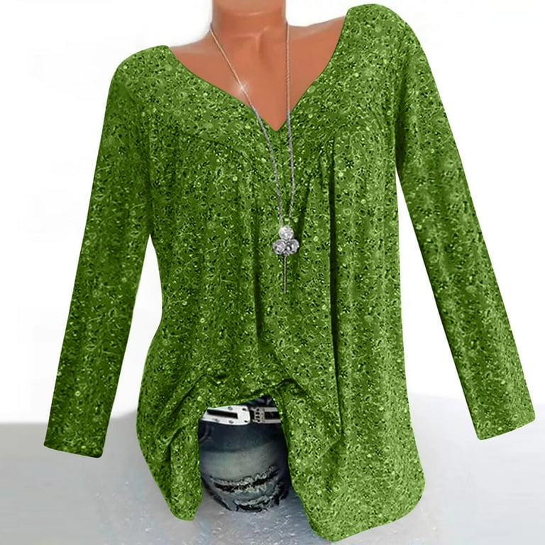 Walmart Women's Floral V-Neck Blouse, Long Sleeve, Plus Size