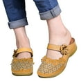 thumbnail image 1 of Womens Floral loafers Shoes Comfortable Slip On Sneakers Dressy Ladies Mary Jane Flat Shoes, 1 of 4