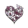 thumbnail image 1 of Womens Floral y Tone Crystal Rhinestone Insect Butterfly Love Flower Heart Brooch Pin, 1 of 5