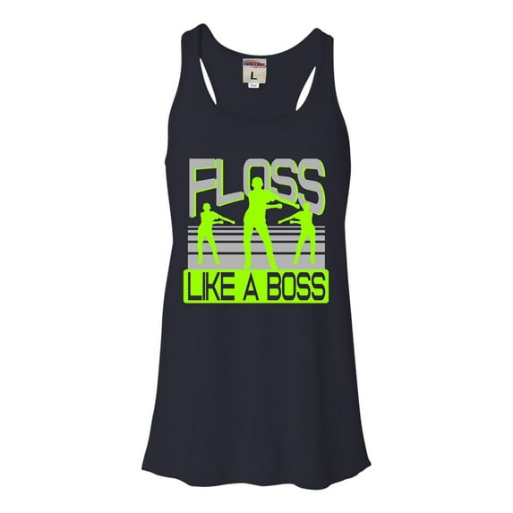 Womens Floss Like A Boss Flowy Racerback Tank Top T-Shirt