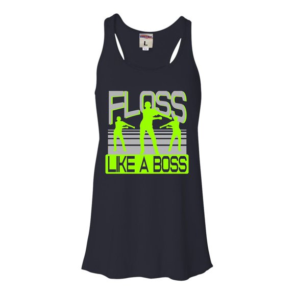 Womens Floss Like A Boss Flowy Racerback Tank Top T-Shirt