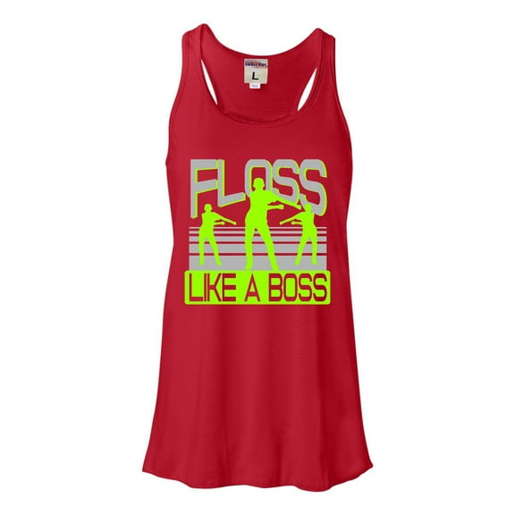 Womens Floss Like A Boss Flowy Racerback Tank Top T-Shirt
