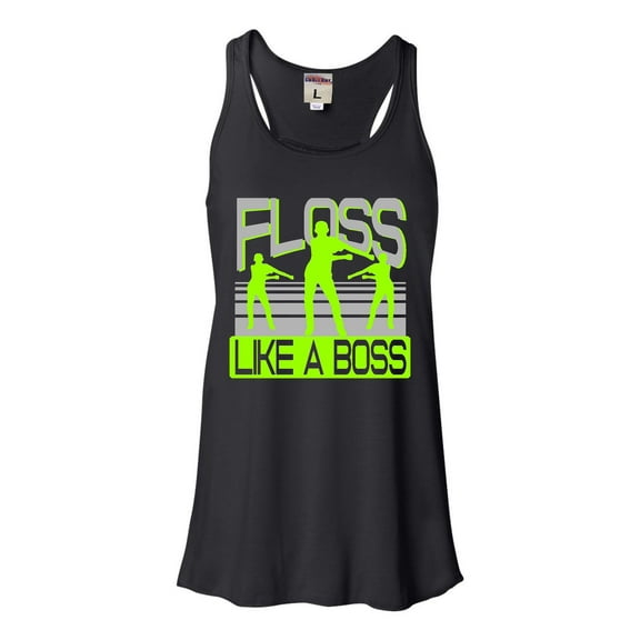 Womens Floss Like A Boss Flowy Racerback Tank Top T-Shirt
