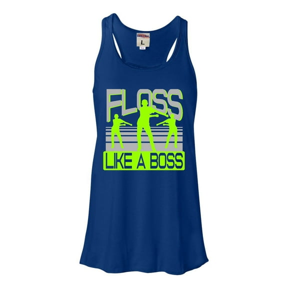 Womens Floss Like A Boss Flowy Racerback Tank Top T-Shirt
