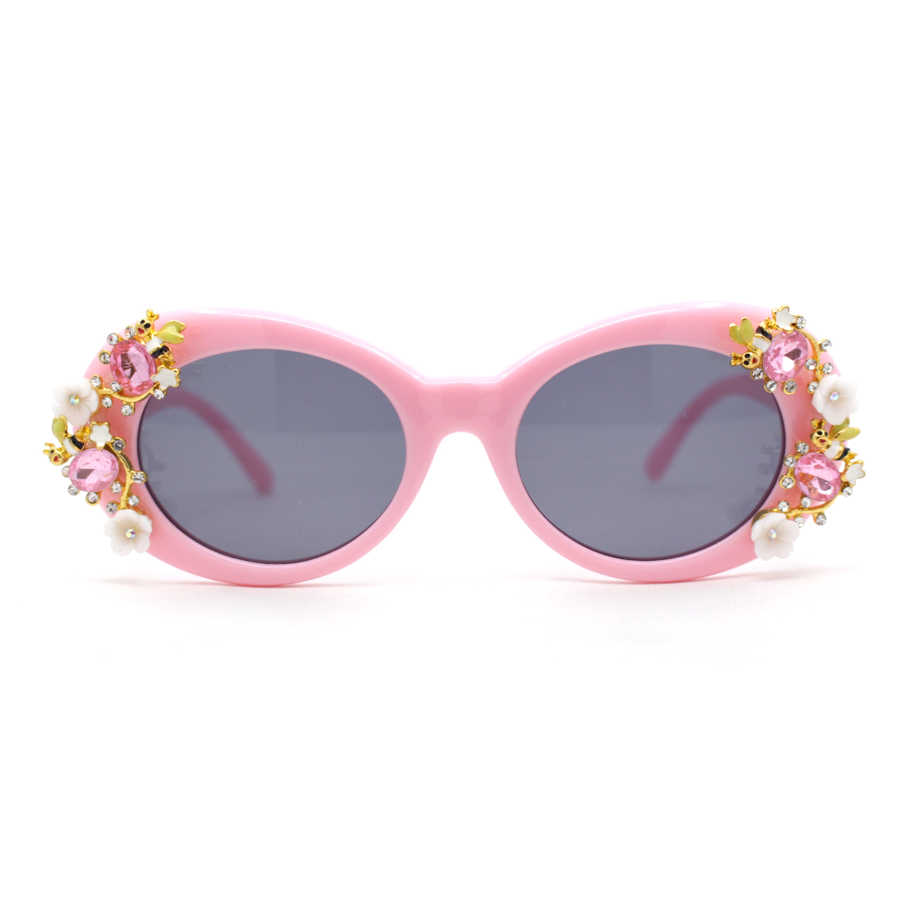 Oval pink sunglasses best sale