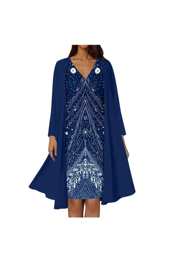 Womens Flowy Chiffon Floral Maxi Dresses with Jacket 2 Piece Matching Set Summer Cocktail Wedding Guest Dresses