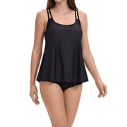 Womens Flowy Tankini Tops Only - Modest Bathing Suit Loose Fit Swimsuit Swim Tops No Bottom