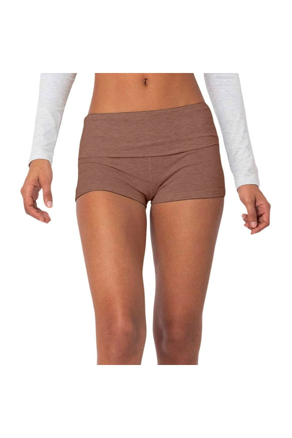 Womens Fold Over Shorts Elastic Waist Y2K Lounge Shorts Foldover Cute Pajama Micro Bottoms Mini Shorts Sleepwear