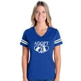 thumbnail image 1 of Womens Football Fine Jersey T-shirts - Adopt Animal Rescue, 1 of 5