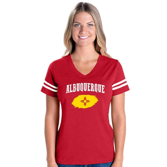 Womens Football Fine Jersey T-shirts - Albuquerque