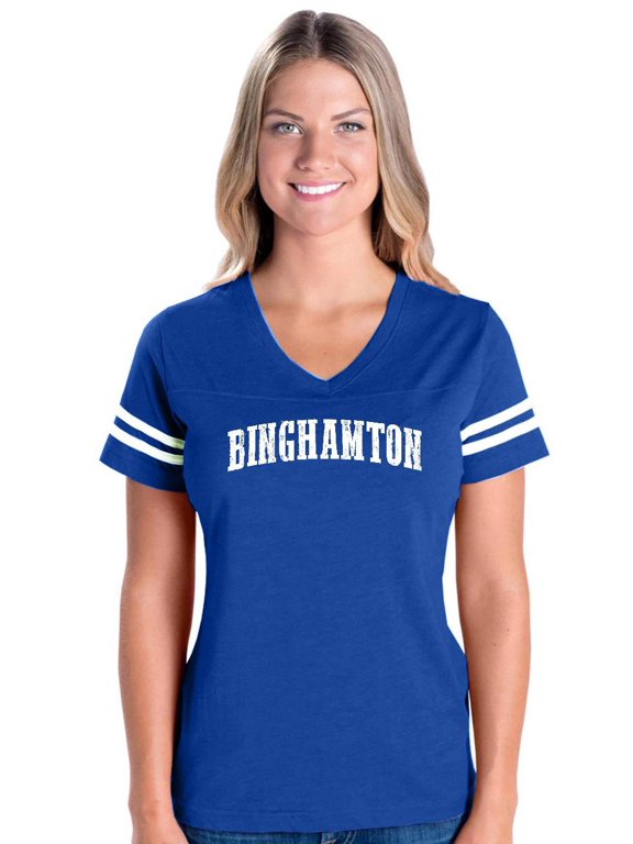 Womens Football Fine Jersey T-shirts - Binghamton