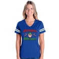 thumbnail image 1 of Womens Football Fine Jersey T-shirts - Christmas Wrapper, 1 of 5