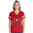 thumbnail image 1 of Womens Football Fine Jersey T-shirts - Christmas Wrapper, 1 of 5