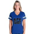 thumbnail image 1 of Womens Football Fine Jersey T-shirts - Eat Sleep Hockey, 1 of 5