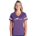 thumbnail image 1 of Womens Football Fine Jersey T-shirts - Horse Riding Gift Horses, 1 of 5
