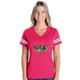 thumbnail image 1 of Womens Football Fine Jersey T-shirts - Horses Herd, 1 of 4