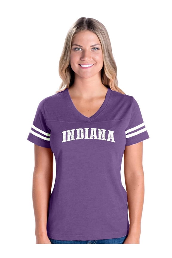 Womens Football Fine Jersey T-shirts - Indiana