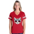 thumbnail image 1 of Womens Football Fine Jersey T-shirts - Kitty, 1 of 5