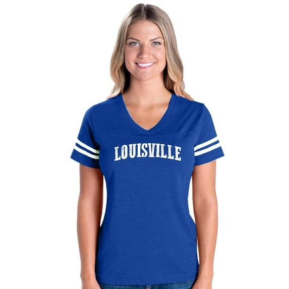 Womens Football Fine Jersey T-shirts - Louisville