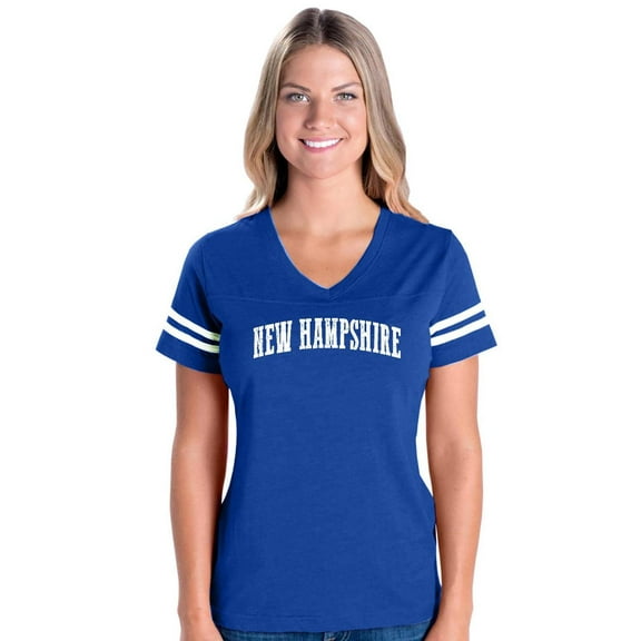 Womens Football Fine Jersey T-shirts - New Hampshire