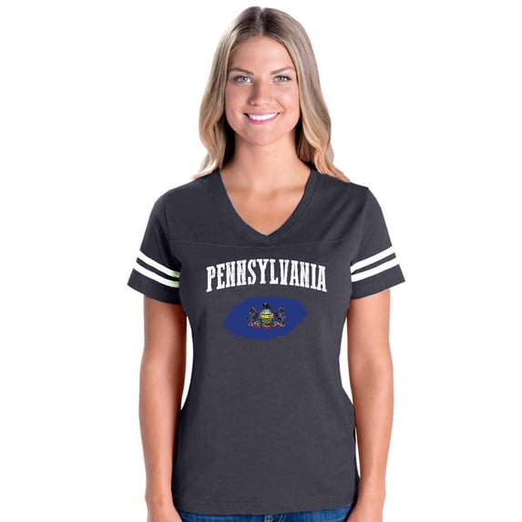 Womens Football Fine Jersey T-shirts - Philadelphia Pennsylvania