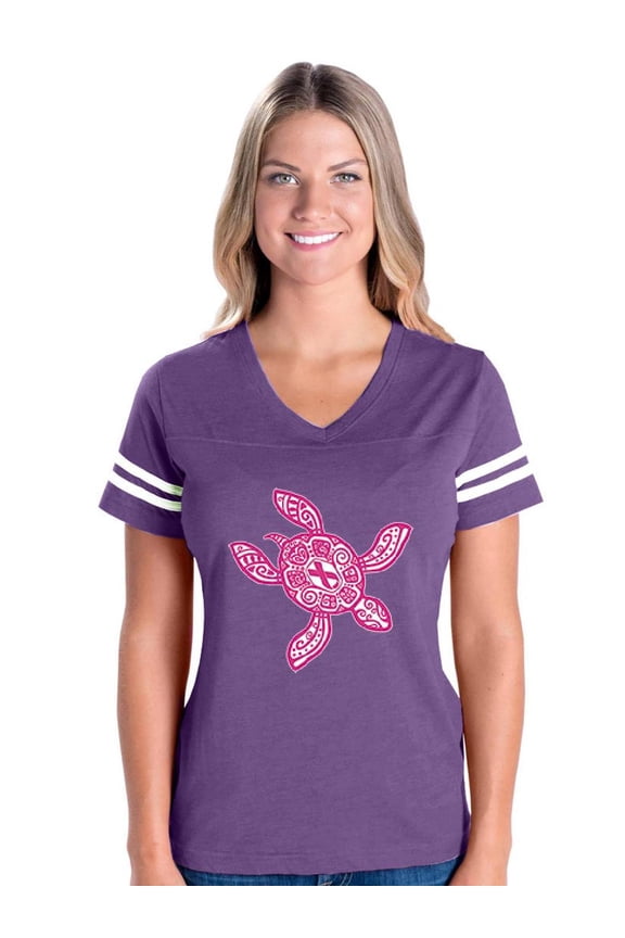 Womens Football Fine Jersey T-shirts - Sea Turtle Hawaii